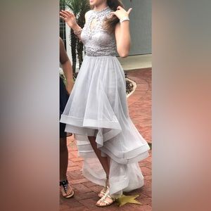 Prom Silver Size 2 Ball Gown